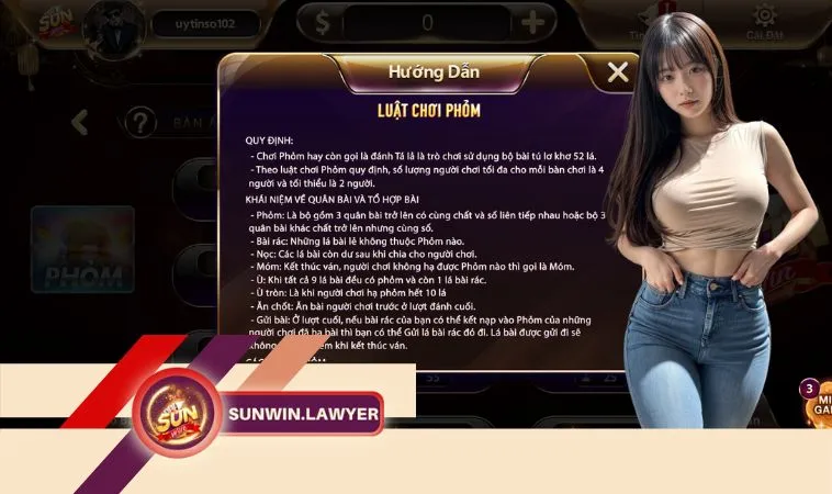 Luật chơi bài Phỏm chi tiết tại cổng game Sunwin